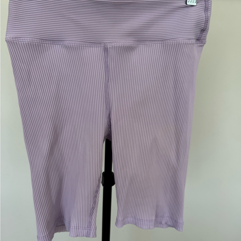 Purple Ribbed Year of Ours Biker Shorts